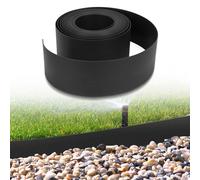 TolleTour 2500 x 14 x 0.2cm Bordure de pelouse PE plastique Bordure de pelouse flexible Bordure de tonte Barrière anti-racines noire