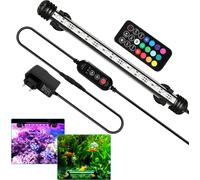 TolleTour 28.5cm LED Lampe d'Aquarium Réservoir Eclairage sous-marin Dimmable 3 modes d'éclairage avec minuterie,avec télécommandes,IP67