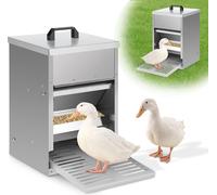 TolleTour 2x Distributeur automatique d'aliments pour poules avec marchepied - Distributeur automatique d'aliments pour poules, oies et canards, capacité de 5KG, étanche et résistant aux rats
