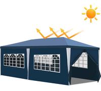 TolleTour 3 x 3 m / 3 x 6m Pavillon de jardin avec panneaux latéraux tente étanche avec tubes en spirale et grandes fenêtres, pour les fêtes mariages camping