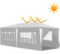TolleTour 3 x 3 m / 3 x 6m Pavillon de jardin avec panneaux latéraux tente étanche avec tubes en spirale et grandes fenêtres, pour les fêtes mariages camping