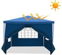 TolleTour 3 x 3 m / 3 x 6m Pavillon de jardin avec panneaux latéraux tente étanche avec tubes en spirale et grandes fenêtres, pour les fêtes mariages camping