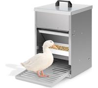 TolleTour 3x Distributeur automatique de nourriture pour poules avec trappe - Distributeur automatique de nourriture pour poules, oies et canards, capacité 5KG, étanche et résistant aux rats