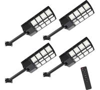 TolleTour 4X 300W Réverbère mural solaire avec détecteur de mouvement Lampe de rue LED