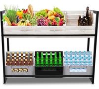 TolleTour 4x étagère pour caisses de boissons étagère pour caisses de bière caisses de boissons en métal 71x30x140cm