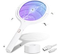 TolleTour 5 en 1 Tapette à mouches électrique Attrape-moustiques Destructeur d'insectes USB Rechargeable Set Tapette à moustiques Piège à insectes Protection contre les insectes