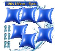 TolleTour 6pcs Coussins de piscine 122 x 122 x 60 cm Coussin d'air d'hiver pour piscine, coussin d'air de piscine, coussin, coussin d'hiver pour bâche de couverture de piscine hivernage