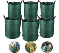 TolleTour 6X Sac de jardin avec anses XXL 3 poignées autostable Sac à feuilles Compost 272L