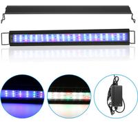 TolleTour 87-110 cm Lampe LED pour aquarium Réservoir lumineux Éclairage sous-marin Dimmable 3 modes d'éclairage avec minuterie,36W