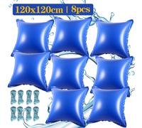 TolleTour 8pcs Coussins de piscine 122 x 122 x 60 cm Coussins d'air d'hiver pour piscine, coussins d'air de piscine, coussin, coussin d'hiver pour bâche de couverture de piscine hivernage