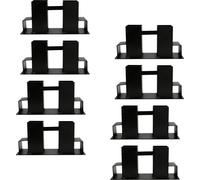 TolleTour Aide à l'empilage du bois, set de 8, acier revêtu, noir, abri à bois DIY pour bois équarri, rangement du bois 8