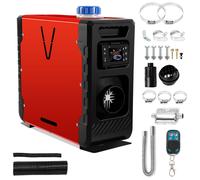 TolleTour Air Chauffage Diesel Chauffage d'appoint 12 V 8 kW, Air Chauffage Diesel Chauffage d'appoint réchauffeur d'air. Chauffage diesel avec écran LCD & télécommande & Bluetooth-APP, rouge