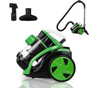 TolleTour Aspirateur sans sac 900W Aspirateur de sol Filtre HEPA Capacité de stockage de poussière 3L