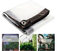 TolleTour Bâche transparente 100 × 200 cm, bâche étanche pour le jardin, couverture en plastique PE avec œillets