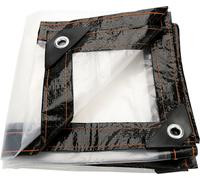 TolleTour Bâche transparente imperméable avec œillets Résistante aux intempéries Auvents et bâches pour meubles de jardin Plantes Serre Pet Hutch Toit 3M x 4M
