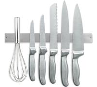 TolleTour Barre à couteaux magnétique Porte-couteaux Bloc à couteaux de cuisine Barre à couteaux magnétique Porte-outils de cuisine en acier inoxydable 40cm 3x