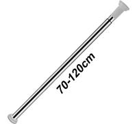 TolleTour Barre télescopique en acier inoxydable,Barre de rideau de douche sans perçage,Barre de tension, réglable par rotation, maintien sûr,comme barre de douche, barre de penderie(70 à 120 cm)