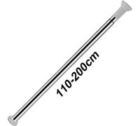 TolleTour Barre télescopique Stainless steel sans percer, Barre de rideau de douche Barre de serrage Barre de rideau 110-200cm
