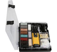 TolleTour Bois Réparation et Carrelage Set 17-pièces 11 Cire Meubles en bois et carrelage Remplissage Meubles Éraflures Égratignures Taches Bâtons de cire dure, Carrelage Kit de réparation
