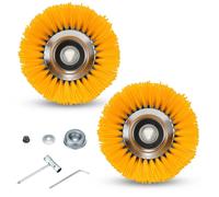 TolleTour Brosse désherbage 2 pièces nylon embout débroussailleuse 25,4x200mm Brosse nylon pour débroussailleuse Stihl