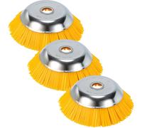 TolleTour Brosse désherbage 3 pièces nylon 25,4x200mm embout débroussailleuse 8 pouces Brosse nylon Pour débroussailleuse Stihl