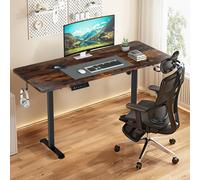 TolleTour Bureau 120 x 60 cm, Bureau à hauteur réglable électriquement, avec fonction mémoire et technologie anti-collision avec commande à mémoire vintage