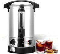 TolleTour Chaudière à vin chaud 1500 W, distributeur de boissons chaudes, 8 L, avec bac de récupération, robinet de vidange, thermostat et protection contre la surchauffe, réglage de la température de