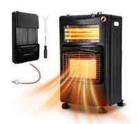 TolleTour Chauffage à gaz 4.2 KW Chauffage à gaz incl. régulateur+tuyau+DE pour adaptateur EU 3 et 4 | Poêle à gaz Poêle à gaz céramique avec 3 niveaux | Chauffage à gaz infrarouge Chauffage radiant p