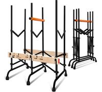 TolleTour Chevalet de sciage pliable en métal, chevalet de sciage en bois, max.150kg noir