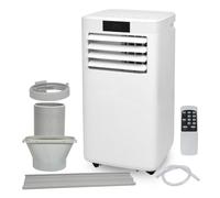TolleTour Climatiseur mobile 9000BTU 4 en 1 avec tuyau d'évacuation, climatiseur déshumidificateur fonction ventilation minuterie 24h