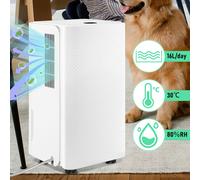 TolleTour Déshumidificateur | 16L/jour Réservoir 2L | Sécheur d'air portable contre l'humidité saleté & moisissure pour chambre à coucher salle de bain cave placard bureau garage