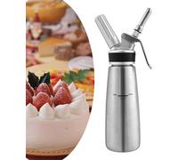 TolleTour Distributeur de crème en acier inoxydable Chantilly 500ml Siphon à crème avec 3 buses décoratives en acier inoxydable Distributeur de crème fouettée Pour les desserts Pâtisseries Crème, sauc