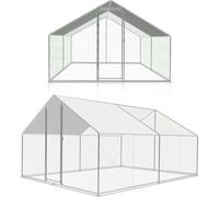 TolleTour Enclos 3x4x2m - Poulailler en métal 12 m² avec porte & verrou