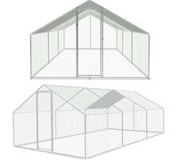 TolleTour Enclos 3x6x2m - Poulailler en métal 18 m² avec porte et verrou