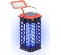 TolleTour Exterminateur d'insectes électrique 3W Lumière UV solaire Lampe à moustiques Avec lumière LED Piège à insectes Lampe à moustiques Exterminateur de mouches Piège à moustiques