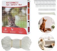 TolleTour Filet pour chats Autres accessoires pour chats Filet de sécurité Filet pour balcon Filet de protection pour chats odTransparent 3x8m