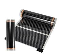 TolleTour Film chauffant Chauffage au sol Chauffage électrique infrarouge, 220W/m2, adapté à 3m2, kit de film chauffant, 2x0.5m par pièce