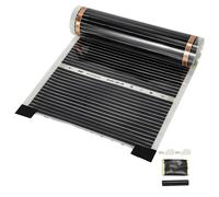 TolleTour Film chauffant Chauffage au sol Chauffage électrique infrarouge, 220W/m2, adapté à 9m2, kit de film chauffant, 2x0.5m par pièce