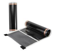 TolleTour Film chauffant Chauffage au sol Chauffage électrique infrarouge, 220W/m2, convient pour 8m2, kit de film chauffant, 2x0.5m par pièce