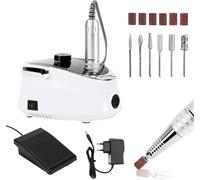TolleTour Fraise à ongles électrique pour ongles en gel 35000 t/mn Set lime à ongles Rechargeable Indicateur LED réglable pour ongles acryliques Studio de manucure DIY