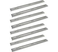 TolleTour Glissières de tiroir Coulisse de tiroir Glissière à galets Glissière de tiroir Glissière à billes Fermeture automatique Extension totale Longueur 350mm 4paires
