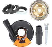 TolleTour Hotte d'aspiration 125mm/5inch pour meuleuse d'angle Total 5 trous d'aspiration Largeur Application Fanztool