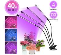 TolleTour Lampe LED pour plantes spectre complet Lumière pour plantes d'intérieur 40W Lampe de croissance Lampe de culture
