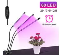 TolleTour Lampe pour plantes 30 W Lampe pour plantes LED Grow Light - minuterie automatique 3-9-12 heures