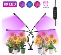 TolleTour Lampe pour plantes 40 W Lampe pour plantes LED Grow Light - minuterie automatique 3-9-12 heures