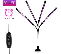 TolleTour Lampe pour plantes Lampe pour plantes LED Grow Light - minuterie automatique 3-9-12 heures，40 W