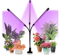 TolleTour Lampe pour plantes Led plein spectre 30W 60leds Lumière pour plantes,Clip On Plant Grow Lights Indoor avec 3 modes d'éclairage,Lampes de croissance pour plantes avec 9 niveaux de gradation e