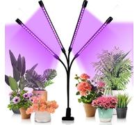 TolleTour Lampe pour plantes Led plein spectre,80leds lumière pour plantes,Clip On Plant Grow Lights Indoor avec 3 modes d'éclairage,Lampes de croissance pour plantes avec 9 niveaux de gradation et mi