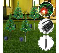 TolleTour Lumière de Noël solaire avec 8 modes d'éclairage 4W Lampe solaire étanche IP65 pour jardin, jour de Noël, fête Solaire Extérieur