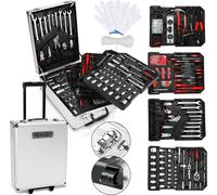 TolleTour Mallette à outils 1031 pcs. Boîte à roulettes Boîte à outils Jeu divisé en quatre